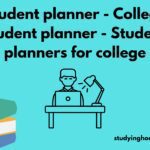 Student planner - College student planner - Student planners for college